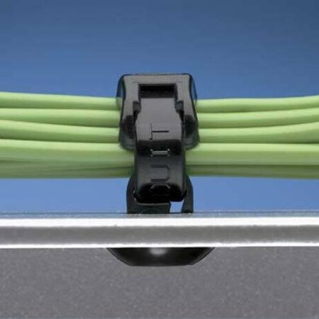 Panduit Cable Mount, Pushbutton, Gry, PK1000 PBMS-H25-M14